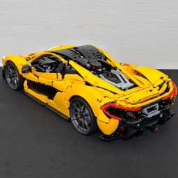 3893PCS MOC Yellow P1 1:8 Technical Supercar Building Blocks Model Collectible Display Assembly Toy Birthday Gifts for Adults