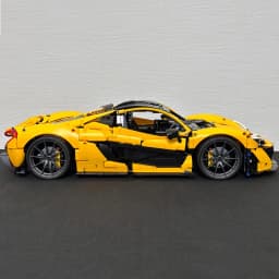3893PCS MOC Yellow P1 1:8 Technical Supercar Building Blocks Model Collectible Display Assembly Toy Birthday Gifts for Adults