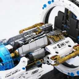 Interstellar Battleship Space Explorer Spaceship Wooden Alien Assembly Building Blocks Toy Adult 3D Model Birthday Gift