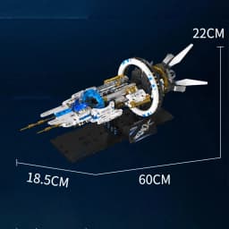 Interstellar Battleship Space Explorer Spaceship Wooden Alien Assembly Building Blocks Toy Adult 3D Model Birthday Gift