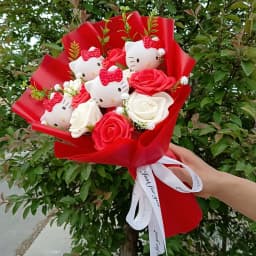 Anime Pokemon Pikachu Bouquet Dolls Toys Sweet Dream Series Mimikyu Fuecoco Pamo Mew Valentine Christmas Birthday Gift
