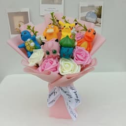Anime Pokemon Pikachu Bouquet Dolls Toys Sweet Dream Series Mimikyu Fuecoco Pamo Mew Valentine Christmas Birthday Gift