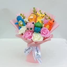 Anime Pokemon Pikachu Bouquet Dolls Toys Sweet Dream Series Mimikyu Fuecoco Pamo Mew Valentine Christmas Birthday Gift