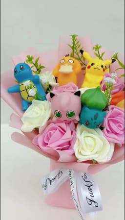 Anime Pokemon Pikachu Bouquet Dolls Toys Sweet Dream Series Mimikyu Fuecoco Pamo Mew Valentine Christmas Birthday Gift