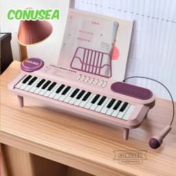 Kids Electric Piano 37 Baby Keyboard with Microphone Singing Songs Development Educational Toy Musical Instrument Games Children