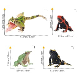 12Pcs Simulation Frog Reptile Animals Model Toy Mini Frogs Figures Dolls Action Figurines Toys Children Set Gift Cake Decoration