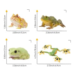 12Pcs Simulation Frog Reptile Animals Model Toy Mini Frogs Figures Dolls Action Figurines Toys Children Set Gift Cake Decoration