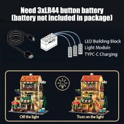 City Series MOC 1962pcs Pizza Shop Model Building Blocks DIY Pizza Restaurant Bricks Toys Gifts For Men Boy Desktop Ornament