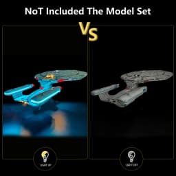 BRIXSPARK Light Up Kit Compatible with Lego 10356 U.S.S. Enterprise NCC-1701-D Building Set | Upgrade Design Lighting Accessorie