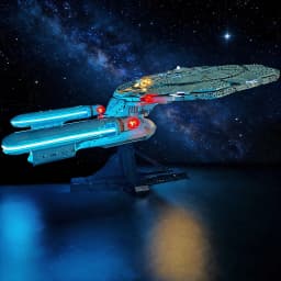 BRIXSPARK Light Up Kit Compatible with Lego 10356 U.S.S. Enterprise NCC-1701-D Building Set | Upgrade Design Lighting Accessorie
