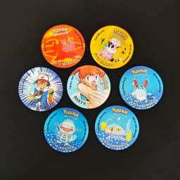 Lote De Tazos Pokemon Collection 92pcs Holograma 3d Tasos Collector Childhood Memory Rare Pikachu Milkcaps Round Chaps Pogs Card