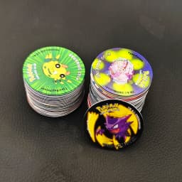 Lote De Tazos Pokemon Collection 92pcs Holograma 3d Tasos Collector Childhood Memory Rare Pikachu Milkcaps Round Chaps Pogs Card