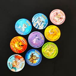 Lote De Tazos Pokemon Collection 92pcs Holograma 3d Tasos Collector Childhood Memory Rare Pikachu Milkcaps Round Chaps Pogs Card