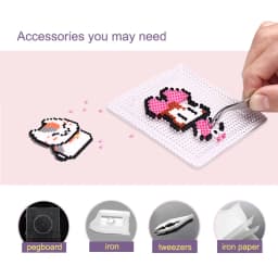 Yantjouet 2.6mm 221 Color Pre-Sorted Fuse Beads DIY Pixel Art Hama Beads Hand-Make Puzzle Game Iron Beads for Creative Toy