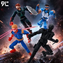 9L3D American Comics Super Soldier Action FigureMultiāJoint Movable Tabletop Decoration Toys Tiant T13 Dummy13 Collectors Model