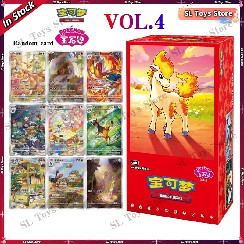 Hot Original Pokemon Cards Trading PTCG Simplified Chinese Zhu&Purple Gem Bag VOL.4 Booster Pack Original Box Child Gift
