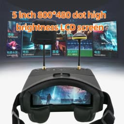 EV800D 5.8G 40CH 5 Inch 800*480 Video Headset HD DVR Diversity FPV Goggles With Battery For RC Model RC FPV Drone