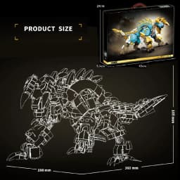 Creative 1028pcs Storm Battle Wolf Figure Building Blocks Set MOC Assembly Monster Zinogre Hunter Bricks Kit Toys For Boys Adult