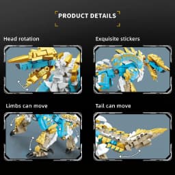 Creative 1028pcs Storm Battle Wolf Figure Building Blocks Set MOC Assembly Monster Zinogre Hunter Bricks Kit Toys For Boys Adult