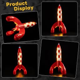 Kyglaring LED Light Kit Suitable for Lego 21367 Tintin® Moon Rocket Building Blocks Decorative Lamp Not Include Lego Building