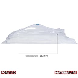 ZooRacing Wolverine ZR‑0011 1/10 Touring Car Body, 190mm Clear Polycarbonate Unpainted RC On‑Road Car Shell Replacement Parts