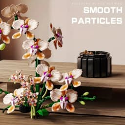 Potted Orchid Flower Building Block Set Artificial Plant Brick Model Elegant Desktop Decoration For Office Living Room Bedroom Wedding Party Romantic Valentine Anniversary Gift For Women Lovers