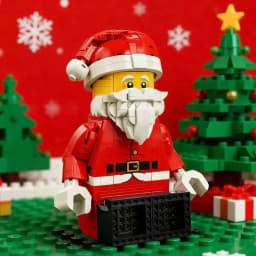 761pcs In Stock Up Scaled Santa Claus Red Building Blocks Assembly Display Models Decor Collector Edition Christmas Gifts Adults