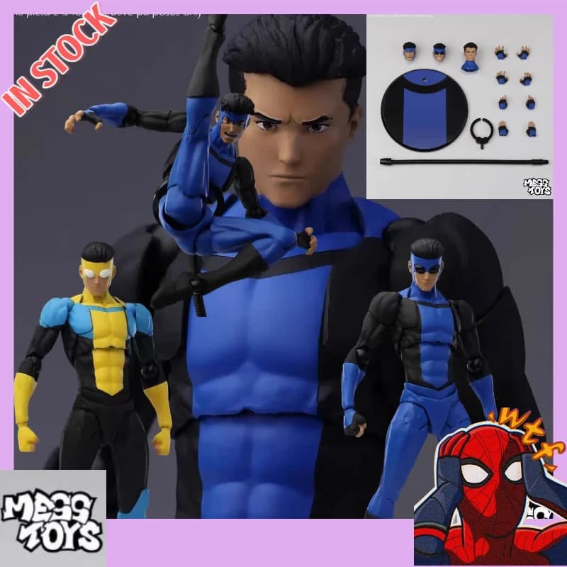 Pre-order MESS TOYS Invincible Mark Grayson 1/12 Scale Action Figure Yellow-Blue &Dark Blue-Black Two Color Schemes Head Sculpts