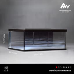 Diorama 1: 64 Mirrored Garage Model 1/64 Die-cast Car Display Case, Abyss Effect Car Parking Lot Model, Car Model Storage Box