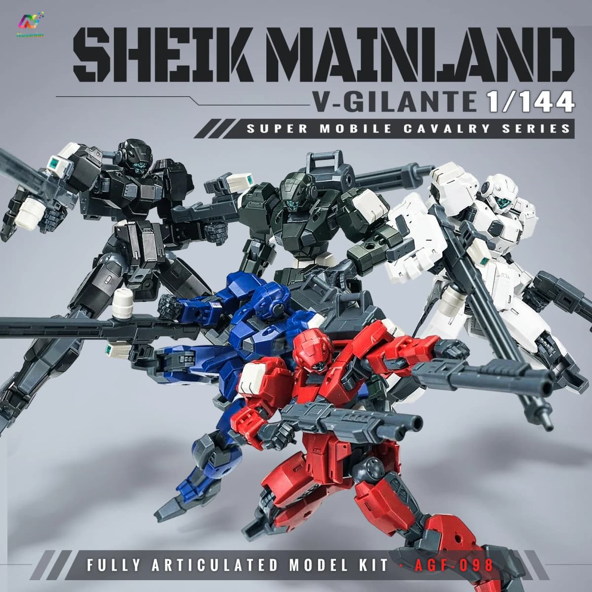 Sheik Mainland AGF-098 V-Gilante 1/144 Scale Super Mobile Cavalry Series Assembly Mecha Model Kit Collectible Decoration Gifts