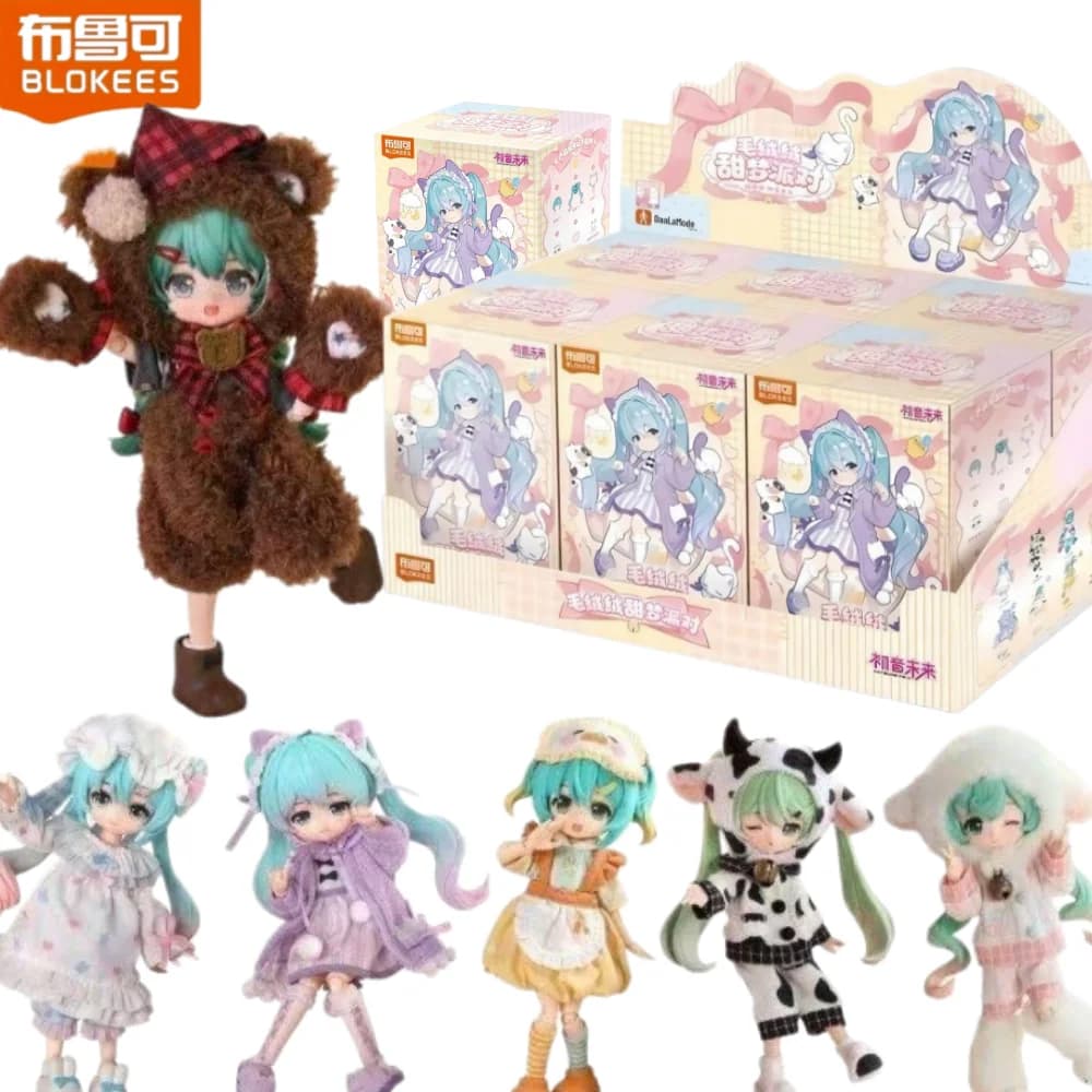 Blokees Hatsune Miku Blind Box DaaLaMode Fluffy Sweet Dream Party Posable Joint Doll Collectible Anime Figure Hobby Display Gift