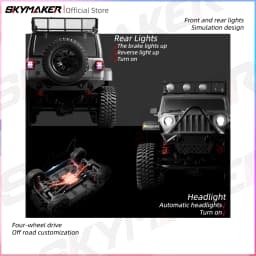 MN128 1/12 RC Car 4WD Jeep Model 2.4G Remote Control LED Light 4X4 Off Road 4WD Climbing RC Truck Electric Toy Car Gift for Boy