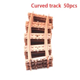 50Pcs/Lot City Trains Train Track Rail Straight Rails Technical Building Blocks Set Bricks Model Kids Classic Toys For Children