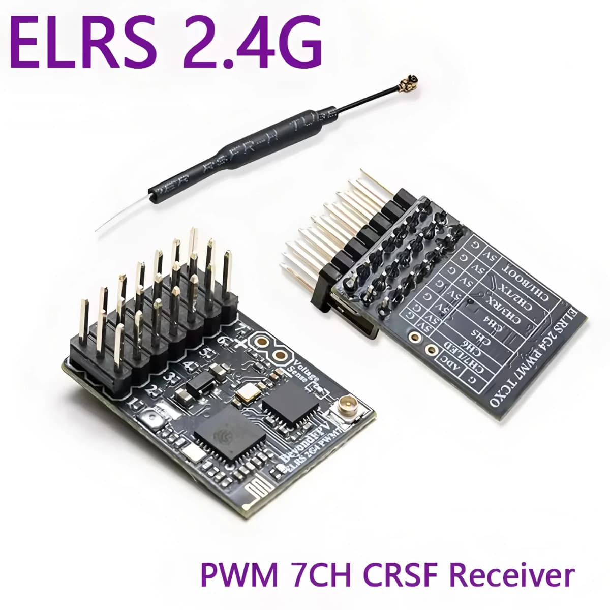 1/2PCS BeyondFPV ELRS 2.4G PWM 7CH CRSF Receiver ExpressLRS RX 2400RX PWM/CRSF Protocol For RC FPV Drone Fixed Wing Car Boat Qua