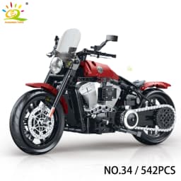 HUIQIBAO High-tech Classic Motorbike Building Model Blocks Moto City Racer Bricks Toy for Kids Boy Children Adult MOC Car Set