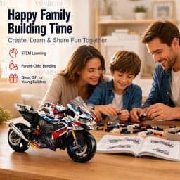 1:8 Motorcycle Building Set Toy - Children's Gift - Super Motorcycle Model Kit - Racing Car Assembly Toy - Children's Gift