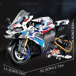 1:8 Motorcycle Building Set Toy - Children's Gift - Super Motorcycle Model Kit - Racing Car Assembly Toy - Children's Gift