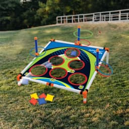 Portable Cornhole Throwing Circle Ferrule Board Set Easy Assemble Fun Kids Interactive Adults Outdoor Yard Toss Game Toy