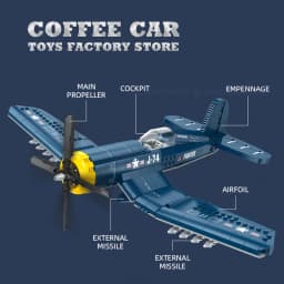 Military Fighter Jets MOC Bricks Model Creative Arms Warplane Building Blocks Plane Children Toys Adult Birthday Gift Home Decor