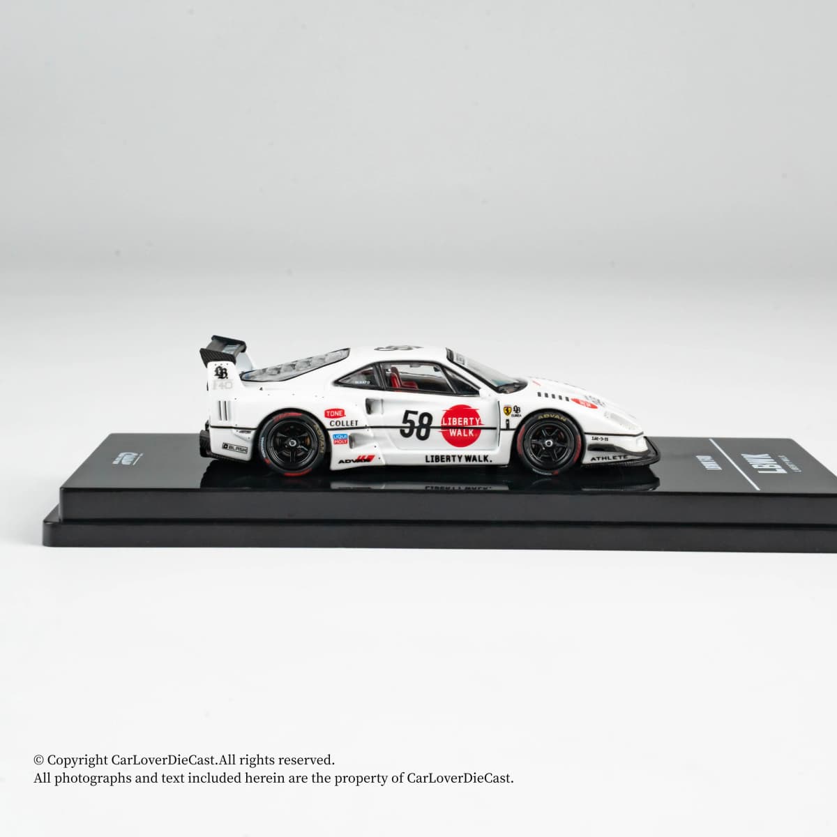 INNO 1:64 LBWK F40 COLLET White Diecast Model Car
