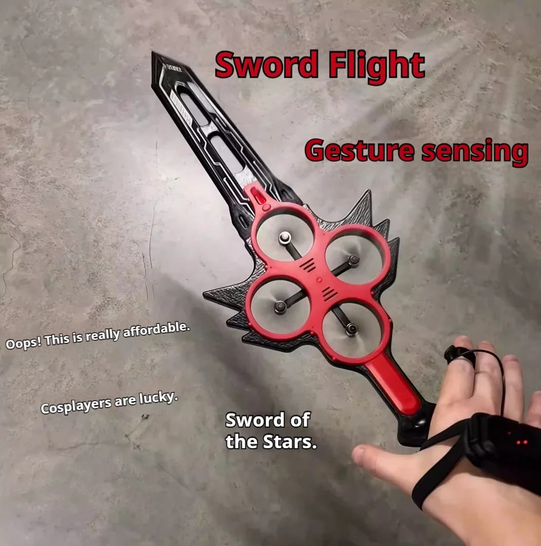 70cm Remote Flying Sword Drone,Rc Glider For Adults,3-Speed Stunt Hand Remote Controlled,Drop-Resistant Material,360° Stunt Flip