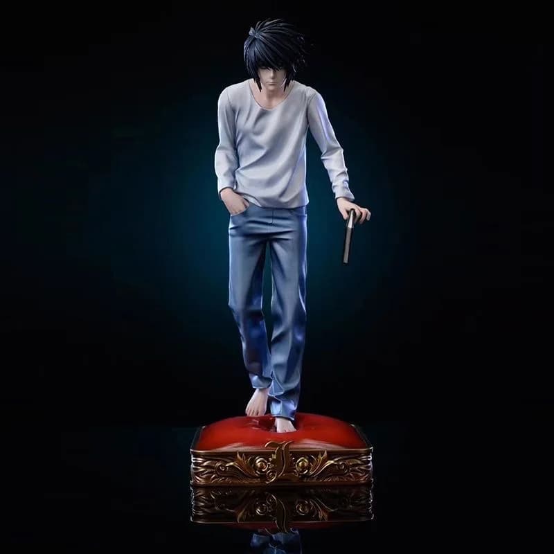 Anime Figure Death Note L Lawliet Gk Statue Interchangeable Arms Standing Collectible Desktop Ornament Gift For Adult Anime Fans
