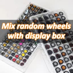 1/64Diecast Model Car Random Wheels and Hub Storage box with Rubber Tire Hobby Modified Parts Wholesale Wheels &Presentation Box