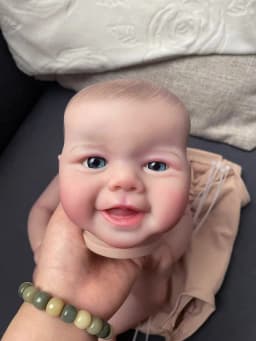 Emmy Reborn Doll Kit 19inch Soft Lifelike 3D Skin Multiple Layers Painting Doll Parts Visible Veins With Hand Draw Hair