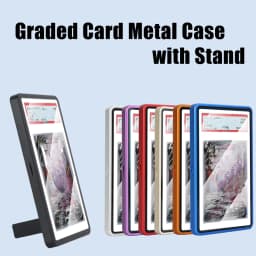 Aluminum Alloy Multicolor Trading Card Protect Case with Stand, For PSA BGS Graded Card, Support Horizontal and Vertical