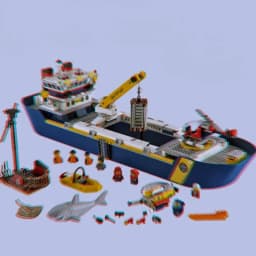 2026 New City Moc Building Blocks Urban Ocean Steam Ship Model Deep Sea Exploration Vessel Assembly Toys Popular Birthday Gift