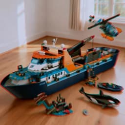 2026 New City Moc Building Blocks Urban Ocean Steam Ship Model Deep Sea Exploration Vessel Assembly Toys Popular Birthday Gift