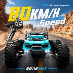 ZNLYRION SG116MAX PRO 4WD RC Car 1:16 Brushless 80KM/H High Speed Off-Road Monster Truck 2.4GHz Remote Control Car with LED Light for Kids Adults