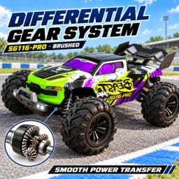 ZNLYRION SG116MAX PRO 4WD RC Car 1:16 Brushless 80KM/H High Speed Off-Road Monster Truck 2.4GHz Remote Control Car with LED Light for Kids Adults