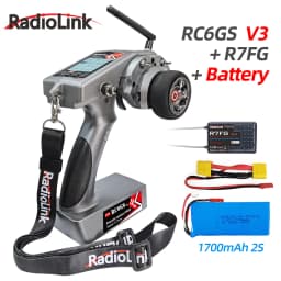 Radiolink RC6GS V3 2.4G 7 Channel Radio Transmitter R7FG Receiver Gyro Telemetry Included Remote Controller for RC Car Boat